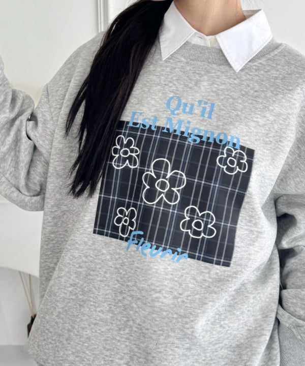 チェックロゴプルオーバー | SL2256067 | グレー