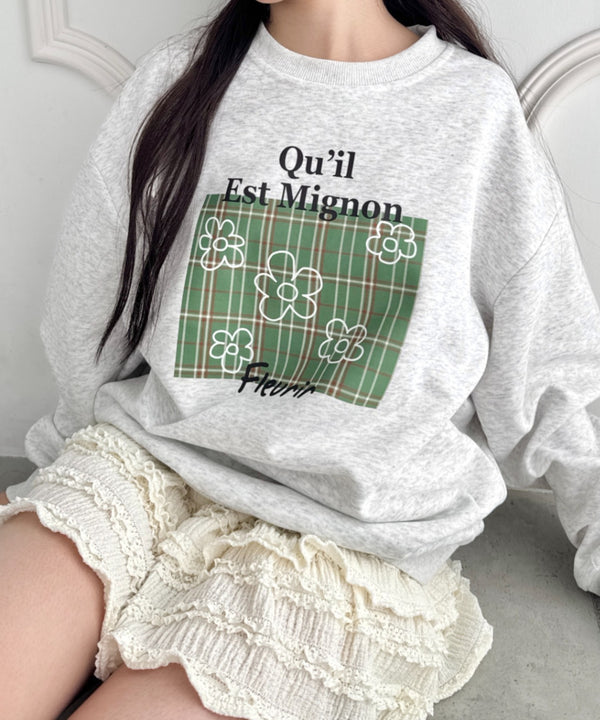 チェックロゴプルオーバー | SL2256067 | アッシュグレー