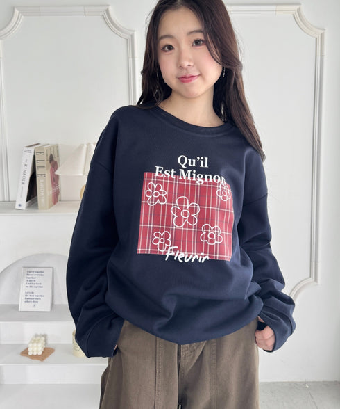 チェックロゴプルオーバー | SL2256067 | ネイビー