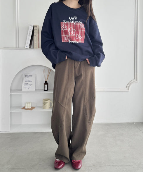 チェックロゴプルオーバー | SL2256067 | ネイビー