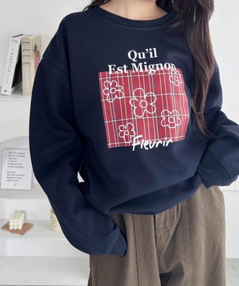 チェックロゴプルオーバー | SL2256067 | ネイビー