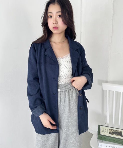 スウェードライクテーラードジャケット | SL2253024 | ネイビー