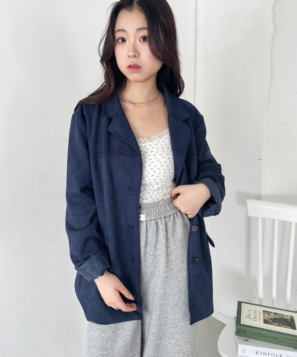 スウェードライクテーラードジャケット | SL2253024 | ネイビー