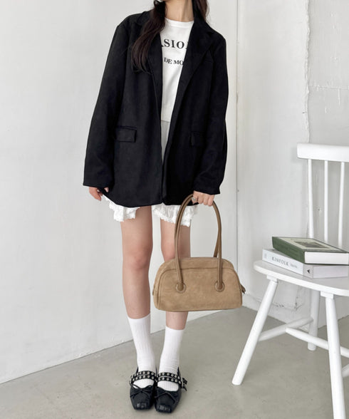 スウェードライクテーラードジャケット | SL2253024 | ブラック