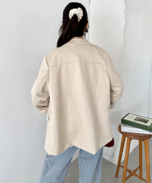スウェードライクテーラードジャケット | SL2253024 | ベージュ