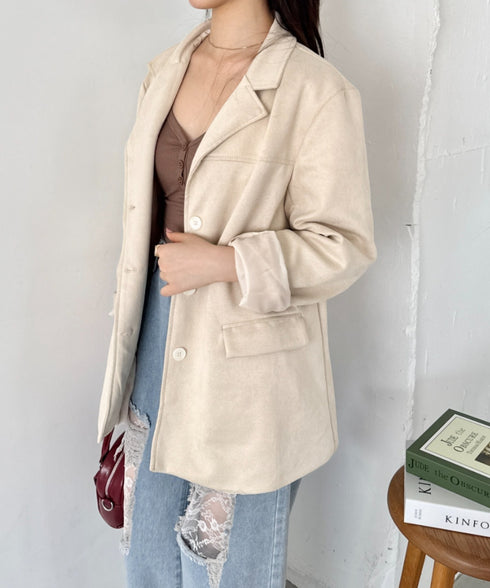スウェードライクテーラードジャケット | SL2253024 | ベージュ