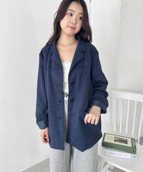 スウェードライクテーラードジャケット | SL2253024 | ネイビー