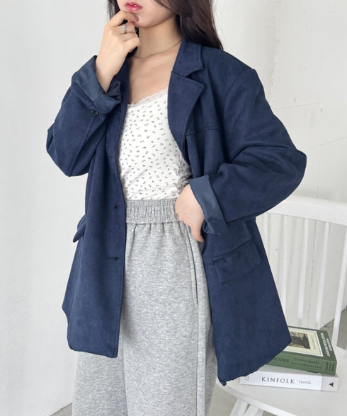 スウェードライクテーラードジャケット | SL2253024 | ネイビー