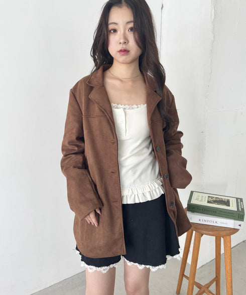 スウェードライクテーラードジャケット | SL2253024 | ブラウン