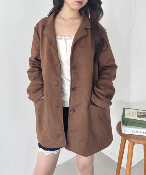 スウェードライクテーラードジャケット | SL2253024 | ブラウン