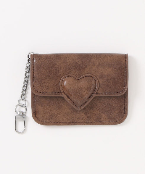ヴィンテージライクハートカードケース | SL6256075 | ブラウン