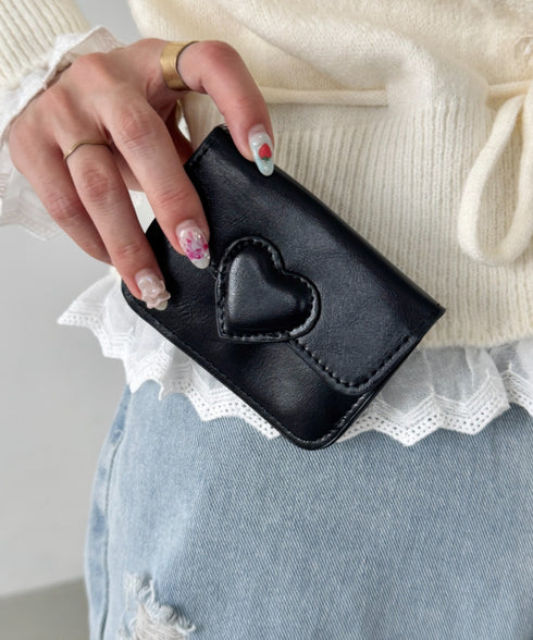 ヴィンテージライクハートカードケース | SL6256075 | ブラック