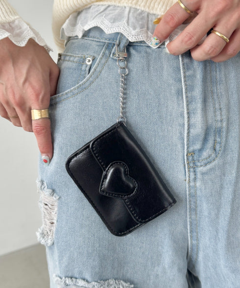 ヴィンテージライクハートカードケース | SL6256075 | ブラック