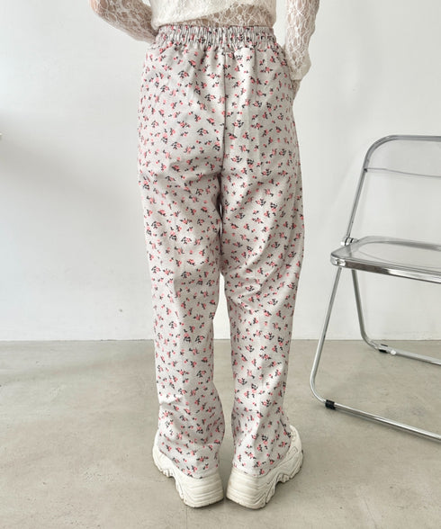 小花柄プリントスウェットパンツ | CL2256017 | ライトグレー