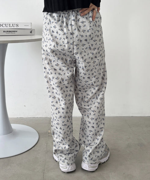 小花柄プリントスウェットパンツ | CL2256017 | グレー