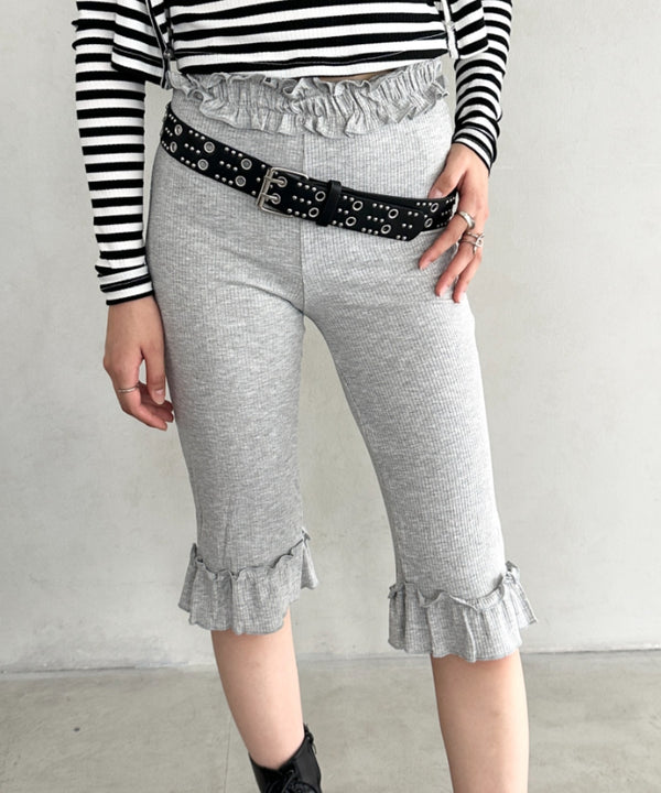 フリルデザインハーフレギンス | BA2253009 | グレー