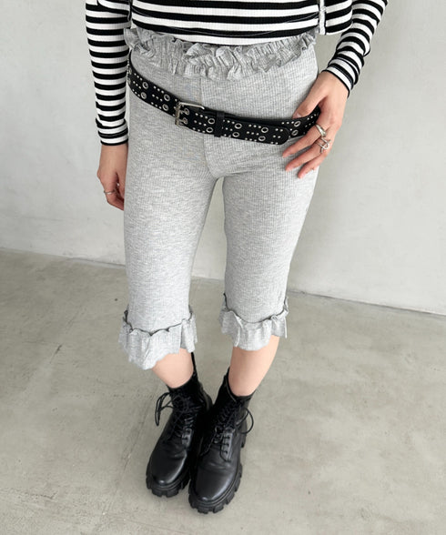 フリルデザインハーフレギンス | BA2253009 | グレー