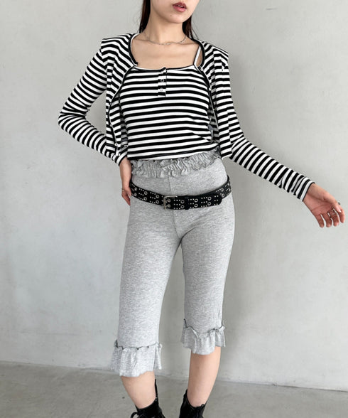 フリルデザインハーフレギンス | BA2253009 | グレー