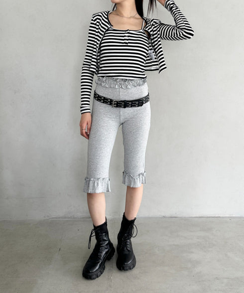 フリルデザインハーフレギンス | BA2253009 | グレー