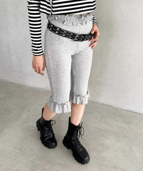 フリルデザインハーフレギンス | BA2253009 | グレー