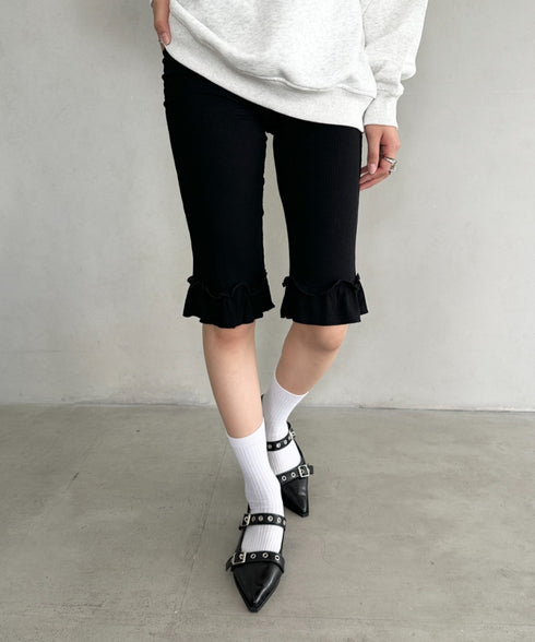 フリルデザインハーフレギンス | BA2253009 | ブラック