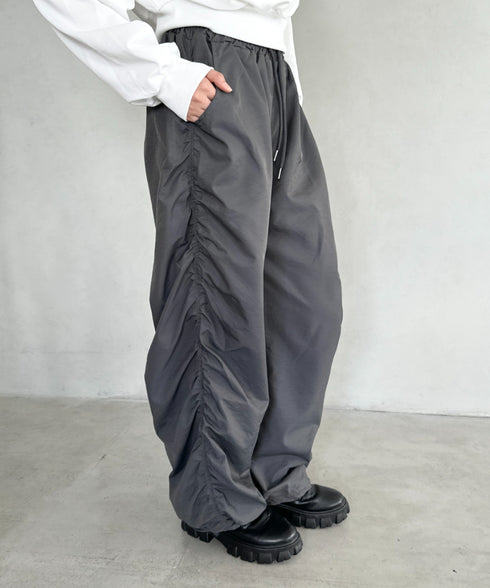 サイドギャザーナイロンカーゴパンツ | BA2253010 | グレー