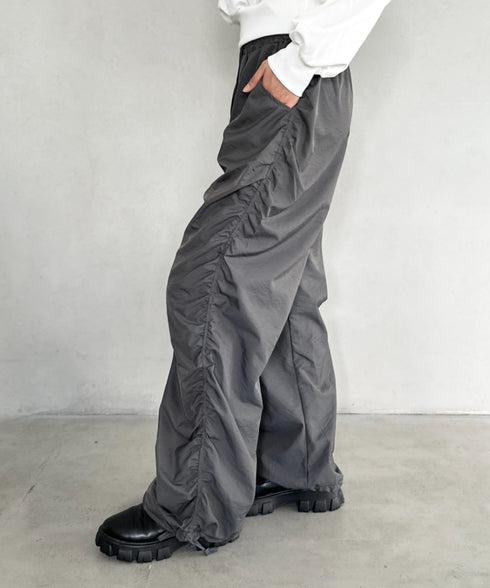 サイドギャザーナイロンカーゴパンツ | BA2253010 | グレー