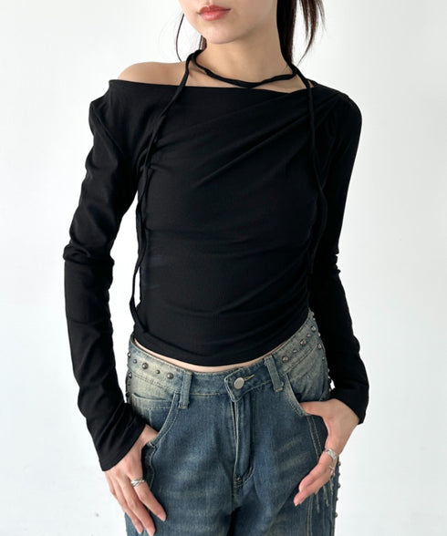 ドレープオフショル長袖トップス | BA2253011 | ブラック