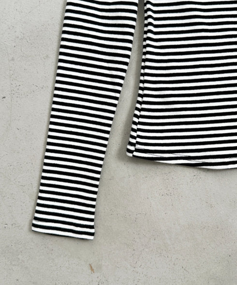 オフショルボーダーコンパクトトップス | BA2253012 | ブラック