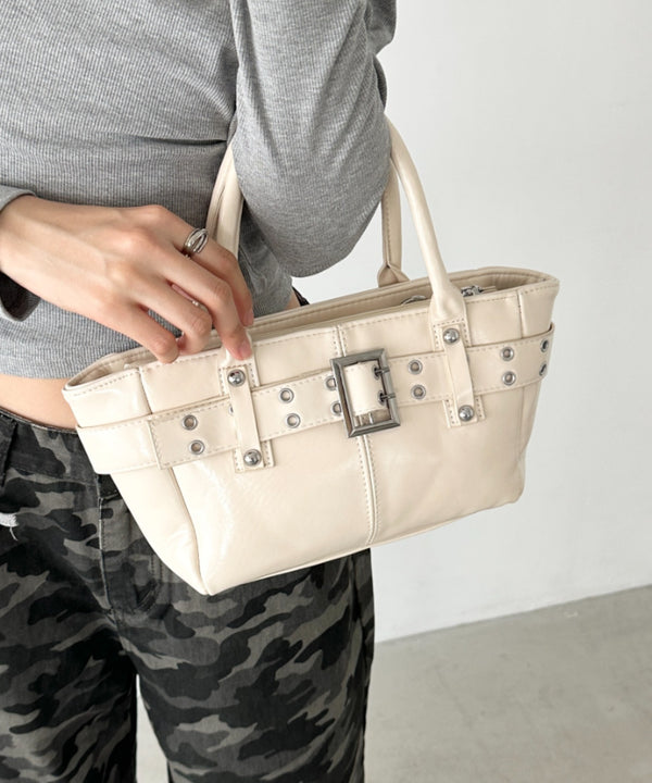 ベルトデザイン2wayハンドバッグ | BA1256012 | アイボリー