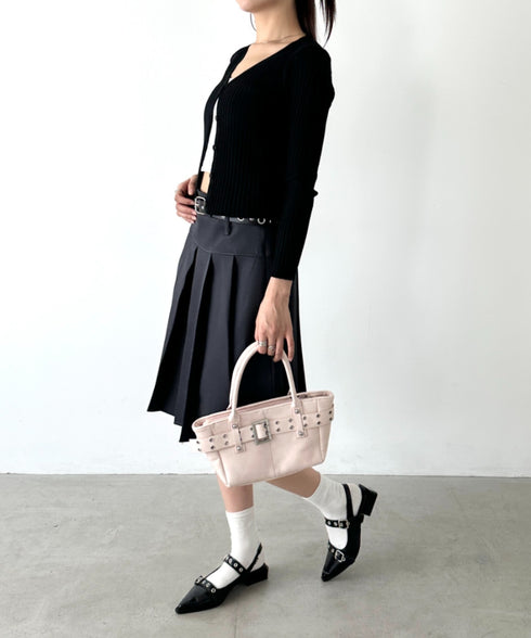 ベルトデザイン2wayハンドバッグ | BA1256012 | ピンク