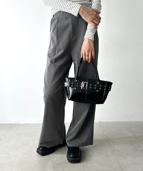ベルトデザイン2wayハンドバッグ | BA1256012 | ブラック