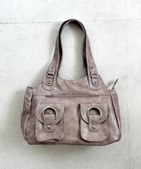 ダブルポケット2wayPUショルダーバッグ | BA1256013 | モカ