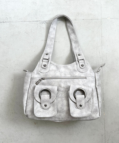 ダブルポケット2wayPUショルダーバッグ | BA1256013 | グレー