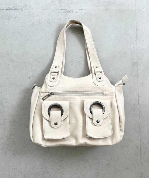 ダブルポケット2wayPUショルダーバッグ | BA1256013 | アイボリー