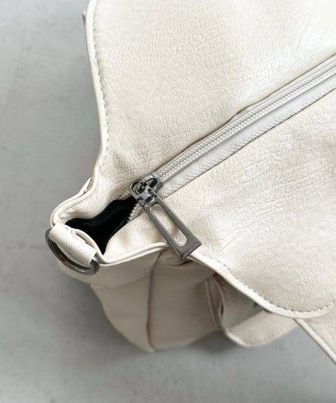 ダブルポケット2wayPUショルダーバッグ | BA1256013 | アイボリー