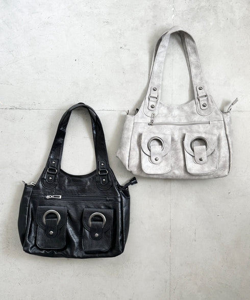 ダブルポケット2wayPUショルダーバッグ | BA1256013 | グレー