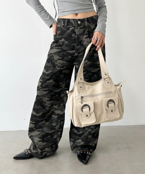 ダブルポケット2wayPUショルダーバッグ | BA1256013 | アイボリー