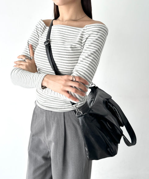 ダブルポケット2wayPUショルダーバッグ | BA1256013 | ブラック