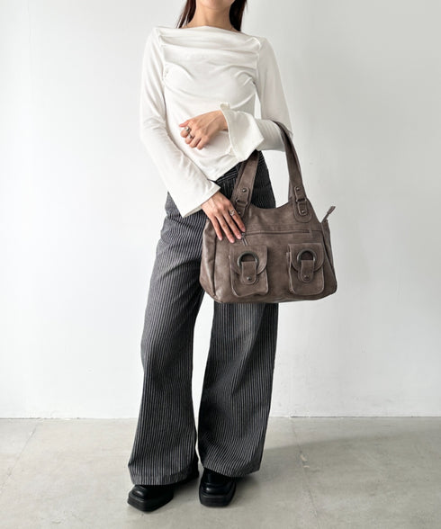 ダブルポケット2wayPUショルダーバッグ | BA1256013 | モカ