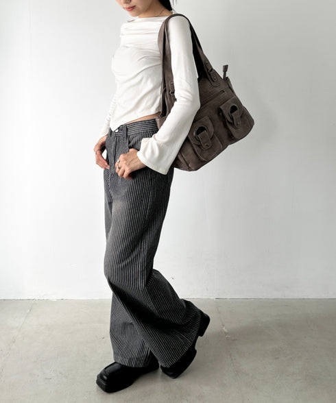 ダブルポケット2wayPUショルダーバッグ | BA1256013 | モカ