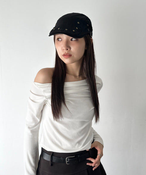 スタッズデザインハンチング帽 | BA5256016 | ブラック