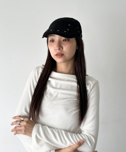 スタッズデザインハンチング帽 | BA5256016 | ブラック