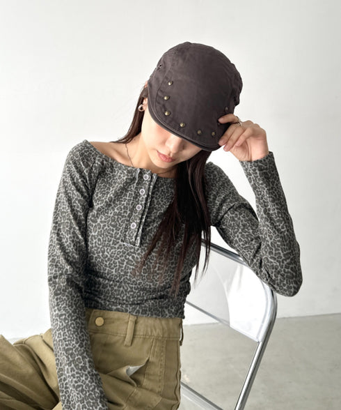 スタッズデザインハンチング帽 | BA5256016 | グレー