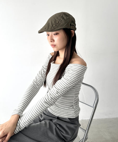 スタッズデザインハンチング帽 | BA5256016 | カーキ