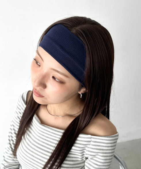リブヘアバンド | BA6256017 | ネイビー