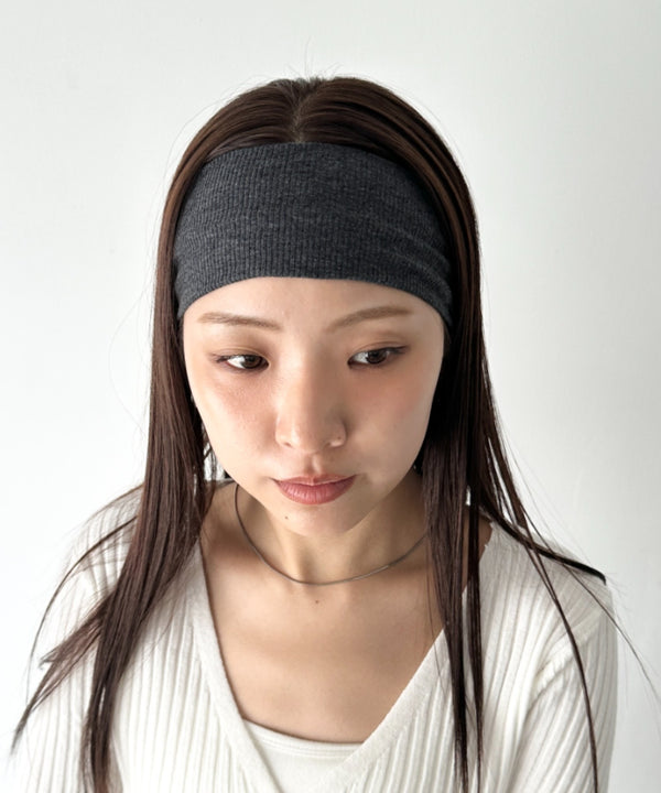 リブヘアバンド | BA6256017 | ダークグレー