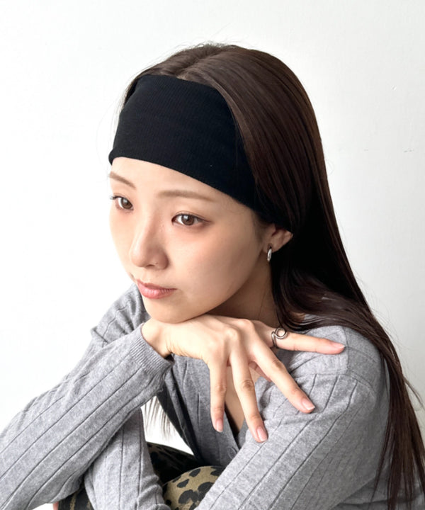 リブヘアバンド | BA6256017 | ブラック