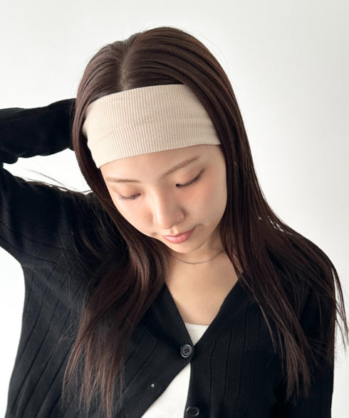 リブヘアバンド | BA6256017 | アイボリー