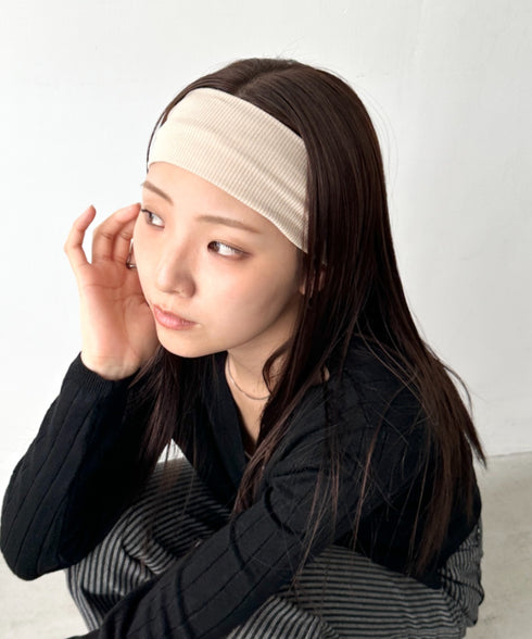 リブヘアバンド | BA6256017 | アイボリー